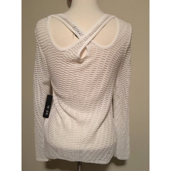 NIC ZOE Sheer Web Long Sleeve Criss Cross - Tunic - Picture 7 of 7